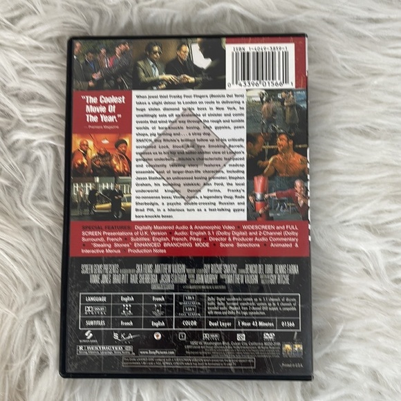 SNATCH Movie DVD - Picture 2 of 3